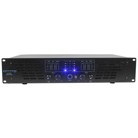 Technical Pro AX3000 3000 Watt 2 Channel 2U DJ Power Amplifier w/ 3 Band (Best Integrated Amplifier Under 3000)