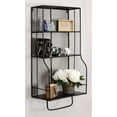 thumbnail image 3 of Linon Distressed Wall Storage Organizer, Black, Fully Assembled, 3 of 3