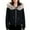 Black, variant on Fiaer Cropped Hoodies for Women Thermal Warm Hooded Jacket Slim Fit Drawstring Thickened Sweatshirt Long Sleeve Casual Trendy Tops with Pocket White S