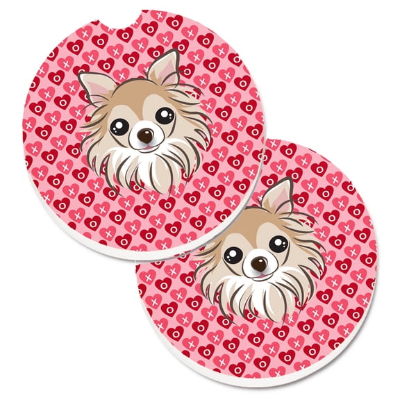 Chihuahua Set of 2 Cup Holder Car Coasters