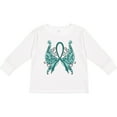 thumbnail image 3 of Inktastic Ovarian Cancer Awareness with Butterfly Ribbon Words Boys or Girls Long Sleeve Toddler T-Shirt, 3 of 5