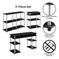 thumbnail image 6 of Pemberly Row Desk with Printer Stand and Console Table Set in Black Wood Finish, 6 of 8