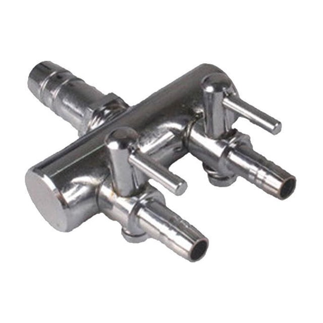 Valve de Levier de Contrôle Aquarium, Accessoires de Pompe de Séparateur de Réservoir de Poissons, Collecteurs de Réservoir de Poissons en Acier Inoxydable Régulateur de Ligne en T Multi-Port Connecteur Tuyau de Tuyauterie Aérienne
