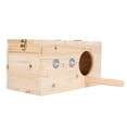 thumbnail image 3 of Bird Breeding Box Wooden Nesting Box House Warm Incubator Cage Pet Supplies, 3 of 9