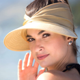 thumbnail image 2 of Womens Sun Visor Hat Wide Brim Summer UPF 50+ UV Protection, 2 of 5