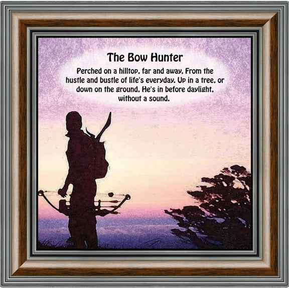 Bow Hunters Prayer, Hunting, Gaming with Crossbow Picture Frame, 10x10 8504