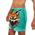 thumbnail image 5 of Purcolt Mens Summer Swim Trunks Cute Cartoon Animal Print Drawstring Waist Beach Shorts Casual Shorts, 5 of 6