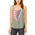 thumbnail image 1 of Halloween WWII Flying Tiger Fighter Shark Nose Art Juniors Flowy Side Slit Tank Top Multi 2XL, 1 of 2