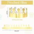 thumbnail image 2 of Uxcell 12 Pcs Paper Crowns Gold Foil Crown for Birthday Party,Circle Style, 2 of 6