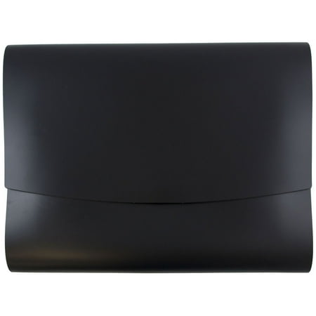 UPC: 0608729145899 | JAM Italian Leather Portfolios with Snap Closure  10 1/2 x 13 x 3/4  Black  Sold Individually