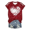 thumbnail image 5 of Women Game Day Tee Funny Football Glitter Print T-Shirt Casual Short Sleeve Tops 2025 Squad Sport Season Tops, 5 of 5