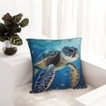 thumbnail image 5 of Wukai Watercolor Turtle Premium Polyester Fleece Pillow Covers with Hidden Zipper Closure,Luxuriously Soft and Durable-26"x26", 5 of 7
