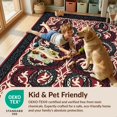 thumbnail image 4 of Design&I 8'x10' Washable Area Rug Gothic Intertwined Spotted Scale Motif Coiled Snake Serpent Round Playful for Living Room, Family Extra Large Skid-Resistant Low Profile, 4 of 7