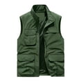 thumbnail image 4 of eileial Men Vests Outdoor Zip Winter Warm Sweater Vest Sport Solid Color Sleeveless Vests for Tennis Basketball,AG XL, 4 of 4
