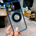 thumbnail image 4 of for iPhone 14 Pro Max Case Clear Magnetic [ Compatible with MagSafe ], Full Camera Protection Slim Thin Soft Plating Back Cover for iPhone 14 Pro Max Phone Case for Women Men - Blue, 4 of 10