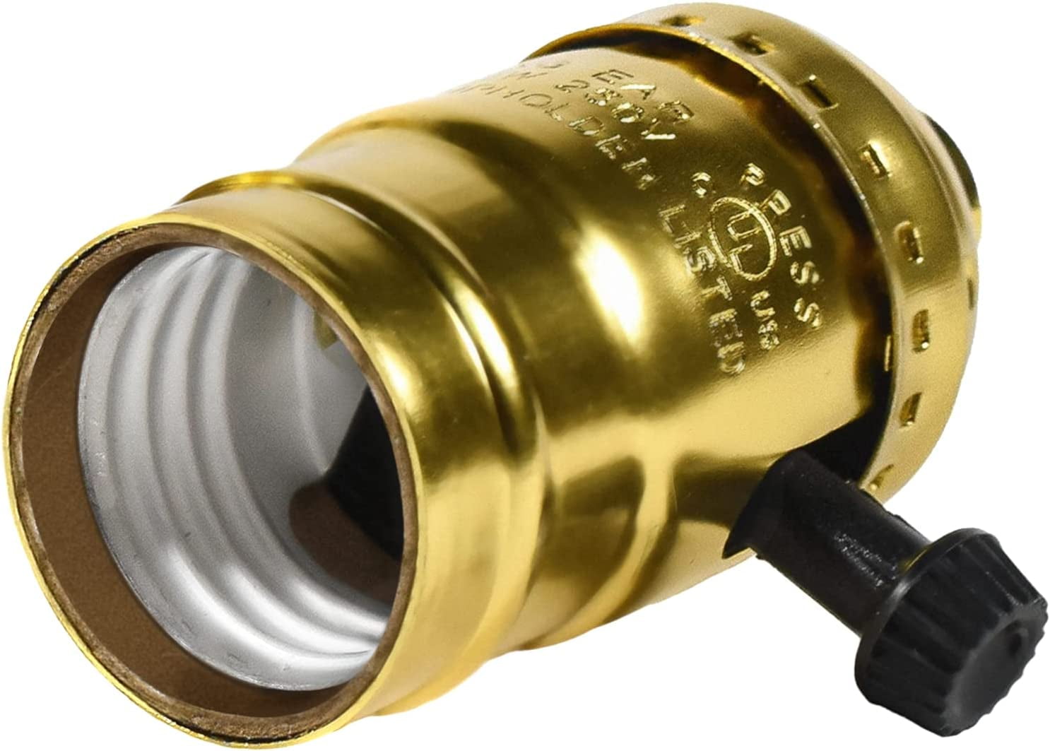 HQRP 3Way Lamp Holder, E26 Bulb Light Socket, LowMediumHigh Settings Adjustable with Switch