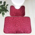 thumbnail image 1 of Sentmoon Bathroom Floor Mat Washable Bath Mat Embossed Pebbl Floor Mat Bathroom Toilet Two-piece Set Foot Mat Absorbent Carpet, 1 of 2