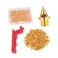 thumbnail image 3 of 120 piezas Track and Field Running Spikes Spikes de reemplazo fácil de instalación con una llave de 0,5 cm para senderismo al aire libre Cross Country Oro, 3 of 8