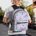 thumbnail image 6 of Pofeuu Purple Butterfly Print Laptop Backpack Travel Canvas Backpack for School Lightweight and Comfortable Backpack College Backpack Schoolbag, 6 of 6