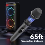 JAUYXIAN Large Party Speaker, Big Outdoor Speaker Bluetooth with DJ Lights for Singing Party