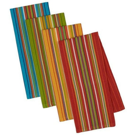 

Baja Cantina Cotton Southwest Table Linens Dishtowel Gift Set 18-Inch by 28-Inch Set of 4 Cantina Stripes
