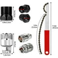 thumbnail image 2 of Chain Whip Tool Kit Bike Cassette Removal Tool Kit Contains Crank Extractor - Spanner Freewheel Chain Whip Remover Cassette Removal Tool for Cycling Road and Mountain, 2 of 5