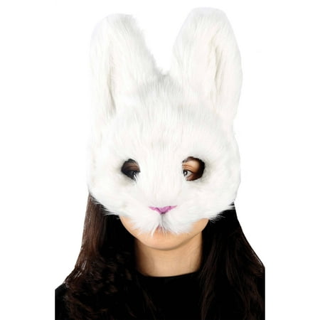 White Bunny Mask Adult Halloween Accessory