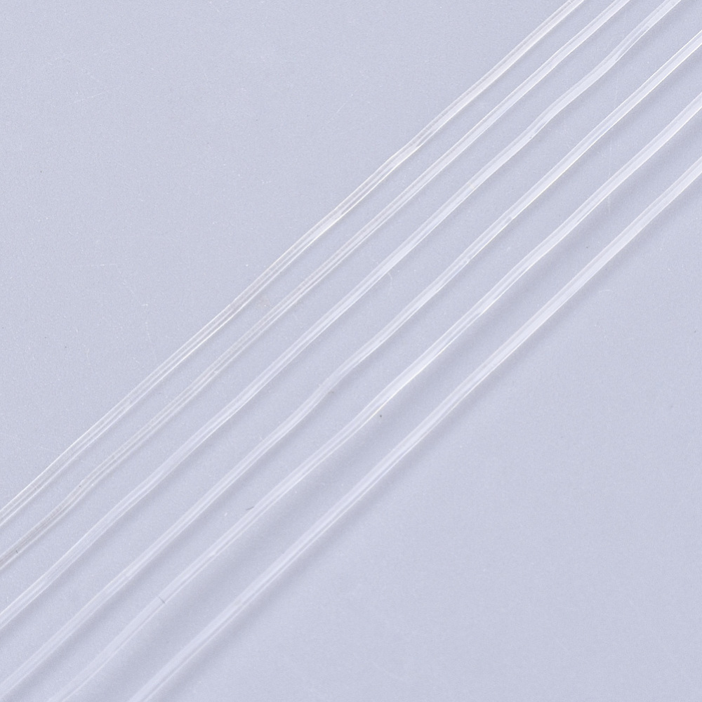25 Roll Round Elastic Thread Stretchy Bracelet String Clear 0.6mm about 131.23 yards(120m)/roll