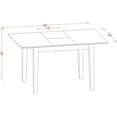 thumbnail image 5 of East West Furniture PSPL5-SBR-W 5Pc Set Picasso Table with 12 in butterfly leaf and 4 Plainville Wood seat chairs, 5 of 8