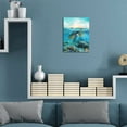thumbnail image 3 of Turtle Canvas Wall Art Blue Ocean World Canvas Pictures Sea Animals Photography Prints Bird Fish Artwork Painting for Bathroom Living Room Bedroom Home Wall Decor Framed Ready to Hang 12"x 16", 3 of 6