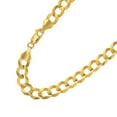 thumbnail image 2 of JewelStop 10k Solid Yellow Gold 5.7 mm Comfort Curb Chain Necklace 24" Lobster Claw Clasp - 18.3gr., 2 of 5