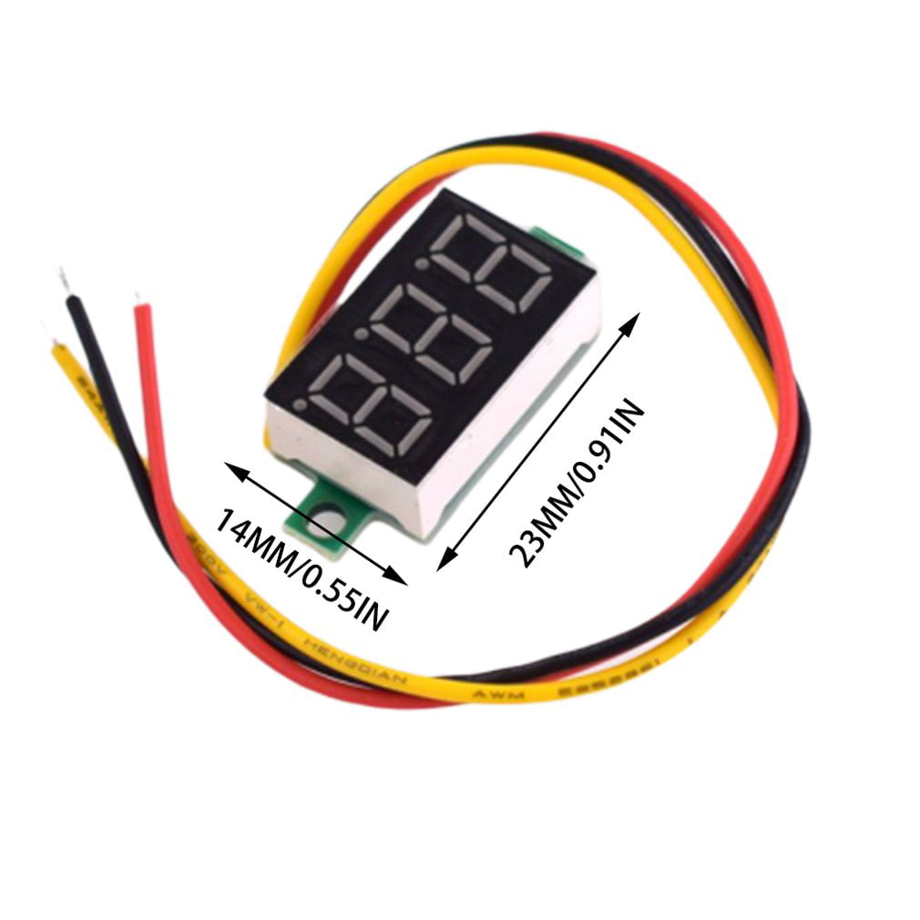 Details about   0.36" Mini DC 0-100V 3-Digital Display Green LED Voltage Voltmeter Panel Meter 