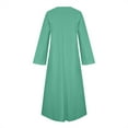 thumbnail image 3 of QLEICOM Womens Irregular Hem Shirt, Plus Size Summer Flared Sleeve T-shirt, Fashion Crewneck Short Sleeves Summer Leisure Tunic Tops Pullover Blouse Mint Green M, 3 of 5