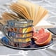 thumbnail image 4 of Glass coffee cup shaped like books, 4 of 4