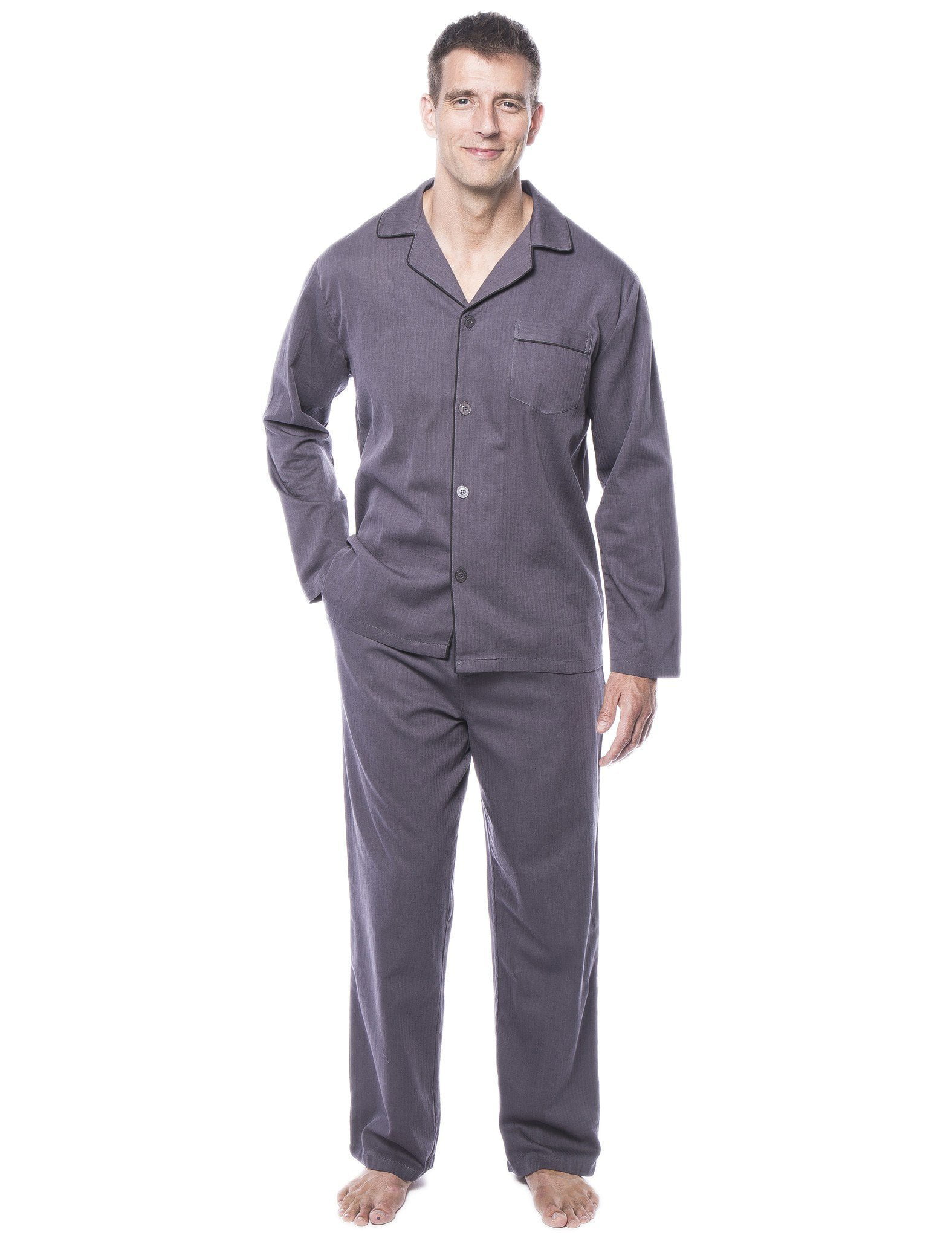 Twin Boat Mens 100% Woven Cotton Pajama Sleepwear Set