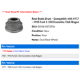 thumbnail image 2 of Rear Brake Drum - Compatible with 1977 - 1993 Ford E-350 Econoline Club Wagon 1978 1979 1980 1981 1982 1983 1984 1985 1986 1987 1988 1989 1990 1991 1992, 2 of 2