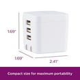 thumbnail image 4 of Philips 17W USB Wall Charger, 3 Ports, White, 4 of 5