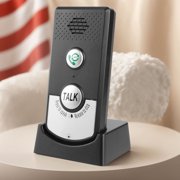 2 Way Voice Intercom, Waterproof Intercom Doorbell System, Wireless Audio Intercom for Home Hospital Office, Black