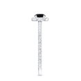 thumbnail image 4 of Rosec Jewels Real Black Opal Promise Ring for Women - Black Opal Diamond Ring - AAA Grade - Ready to Gift for Valentines Day, 18K White Gold, US 4.00, 4 of 10
