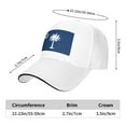 thumbnail image 2 of South Carolina Palmetto Trees Unisex Adult Baseball Caps Adjustable Sandwich Cap Casquette Hats Dad Hat Cap, 2 of 5