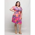 thumbnail image 3 of Plus Size Paisley V Neck Empire Waist Dress, 3 of 3