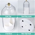 thumbnail image 4 of Toothbrush Holders with Sliding Lid, Rotating 3 Slots Bathroom Organizer Countertop, Tooth Brush Toothpaste Holder Bathroom Counter Stand Sink Organizer Caddy for Vanity Makeup Brushes Holder, 4 of 7