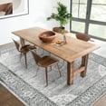 thumbnail image 2 of Hasoo Washable Area Rug Vintage Persian Floral Rug Traditional Tribal Rug Soft Non-Slip Low Pile Rug for Living Room Bedroom, 5' x 7' Gray, 2 of 6