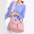 thumbnail image 3 of bolso de hombro bolso de nylon bolso de viaje de gran capacidad de mano, 1 pieza-rosa oso de fresa Electrónica, 3 of 5