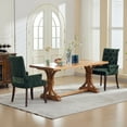 thumbnail image 5 of S-HOME Elegant Tufted Accent Dining Chair in Soft Chenille Fabric with Curved Solid Wood Legs, for Dining Room or Kitchen, Olive Green, 5 of 18