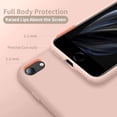 thumbnail image 3 of Designed for iPhone SE Case 2022/2020, Designed for iPhone 7 8 Case, Silicone Ultra Slim Shockproof Phone Case with [Soft Microfiber Lining], 4.7 inch, Pinksand, 3 of 12