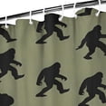 thumbnail image 3 of Green Bigfoot Pattern Shower Curtain 36"x72" ,Bathroom Decorative Shower Curtains Set with 12 Hooks,Modern Waterproof Washable Shower Curtain, 3 of 6