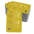 thumbnail image 1 of Inkdotpot 100 Pack Love Is Sweet Wedding Favor Paper Tags Craft Real Gold Foil Hang Tag, 1 of 6