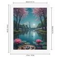 thumbnail image 2 of Paint By Numbers Kit for Adults Beginner - Parisian Spring Lake Reflection Artistry DIY Canvas Painting Kits for Adults, Frameless Paint By Number for Adults for Home Wall Decor 16x20 Inch, 2 of 7