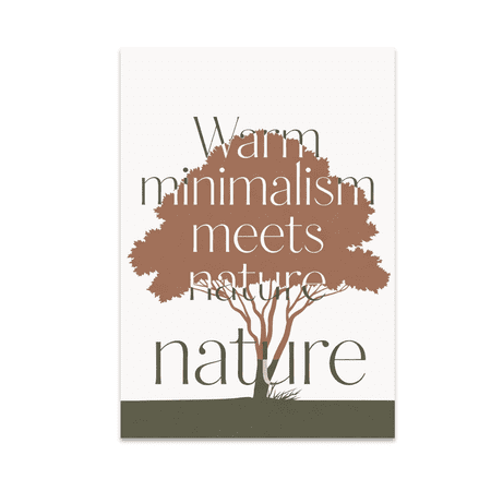 Warm Minimalism Meets Nature - Home Decor Enthusiast - 13x19 Poster Print